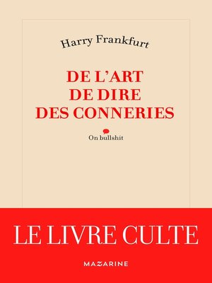 cover image of De l'art de dire des conneries